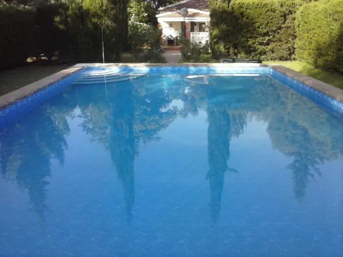 Пленка ПВХ (лайнер) (ш. 1,65 м. / 2,05 м.) Cefil Cyprus Darker 1,5 мм. голубой мрамор