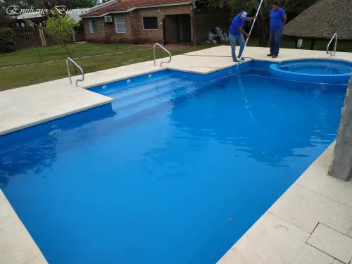 Пленка ПВХ (лайнер) (рулон 1,65*25,2 м.) Cefil France 1,5 мм. (голубая)