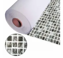 Пленка ПВХ (лайнер) (рулон 1,65*25,2 м.) Cefil Mediterraneo Gris 1,5 мм. (черная мозаика)