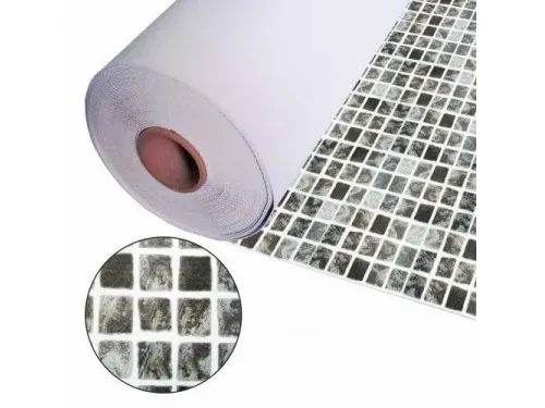 Пленка ПВХ (лайнер) (рулон 1,65*25,2 м.) Cefil Mediterraneo Gris 1,5 мм. (черная мозаика)