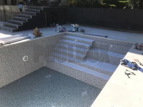 Пленка ПВХ (лайнер) (рулон 1,65*25,2 м.) Cefil Mediterraneo Sable 1,5 мм. (песочная мозаика)