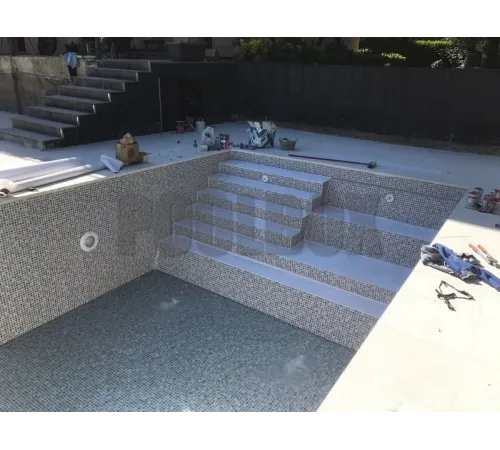 Пленка ПВХ (лайнер) (рулон 1,65*25,2 м.) Cefil Mediterraneo Sable 1,5 мм. (песочная мозаика)