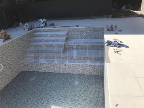 Пленка ПВХ (лайнер) (рулон 1,65*25,2 м.) Cefil Mediterraneo Sable 1,5 мм. (песочная мозаика)