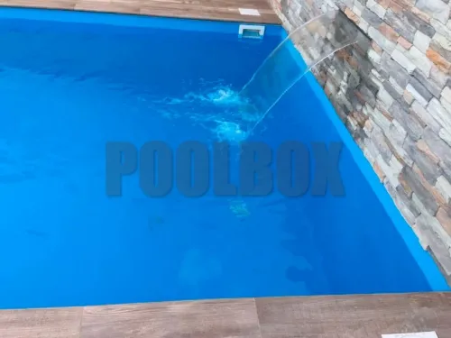 Пленка ПВХ (лайнер) (рулон 1,65*25 м.) Cefil Touch Reflection Urdike 1,5 мм. (голубой объемная текстура)