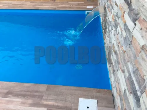 Пленка ПВХ (лайнер) (рулон 1,65*25 м.) Cefil Touch Reflection Urdike 1,5 мм. (голубой объемная текстура)