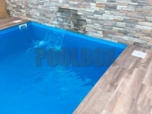 Пленка ПВХ (лайнер) (рулон 1,65*25 м.) Cefil Touch Reflection Urdike 1,5 мм. (голубой объемная текстура)