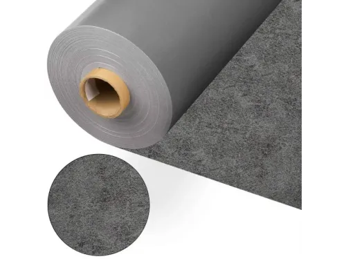 Пленка ПВХ (лайнер) (рулон 1,65*25 м.) Cefil Touch Onyx Manhattan 1,5 мм. (темно-серый камень объемная текстура)