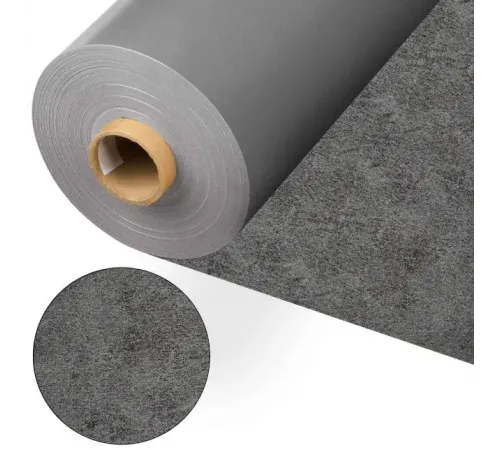 Пленка ПВХ (лайнер) (рулон 1,65*25 м.) Cefil Touch Onyx Manhattan 1,5 мм. (темно-серый камень объемная текстура)