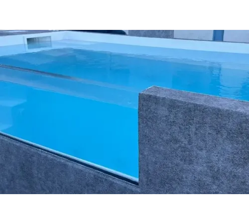 Пленка ПВХ (лайнер) (рулон 1,65*25 м.) Cefil Touch Onyx Manhattan 1,5 мм. (темно-серый камень объемная текстура)