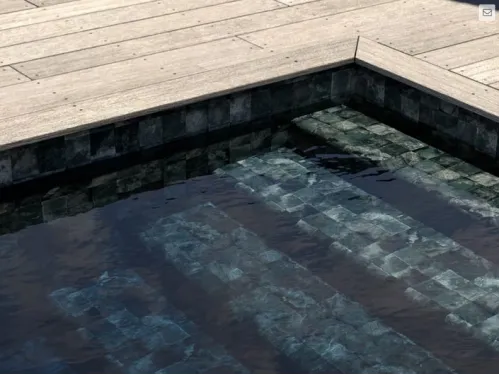 Пленка ПВХ (лайнер) (рулон 1,65*25 м.) CGT 1,7 мм. Fidji slate (плитка рельеф)