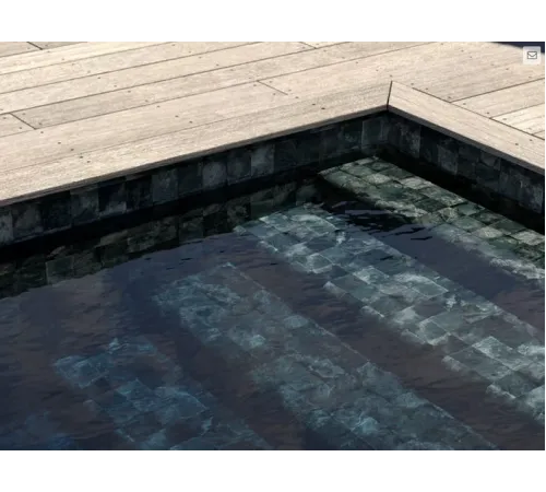 Пленка ПВХ (лайнер) (рулон 1,65*25 м.) CGT 1,7 мм. Fidji slate (плитка рельеф)