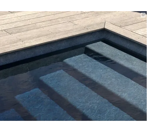 Пленка ПВХ (лайнер) (рулон 1,65*25 м.) CGT AQUASENSE Granit Blue 1,7 мм. (голубой мрамор, рельеф)