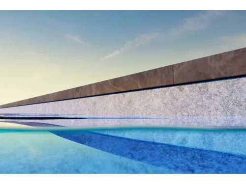 Пленка ПВХ (лайнер) (рулон 1,65*25 м.) CGT AQUASENSE Granit Blue 1,7 мм. (голубой мрамор, рельеф)