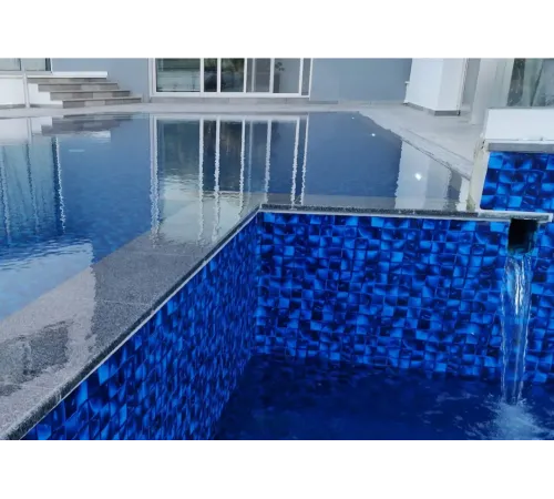 Пленка ПВХ (лайнер) (рулон 1,65*25 м.) CGT PF4000 HD BLUE ELECTRIC JELLISTONE 1,5 мм. (3D крупная мозаика)