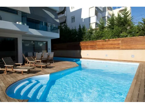 Пленка ПВХ (лайнер) (рулон 1,65*25 м.) FXT005SB Sky Blue 1,5 мм. (небесно-голубая)