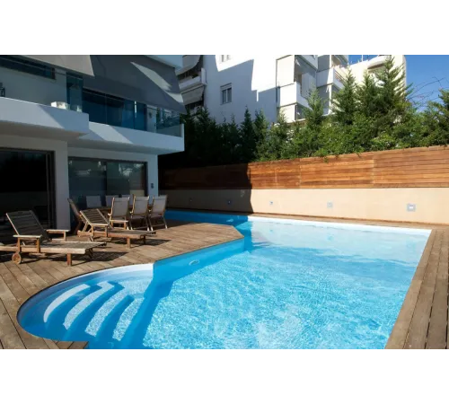 Пленка ПВХ (лайнер) (рулон 1,65х25,2 м.) Aquaviva Azure Blue (голубая)