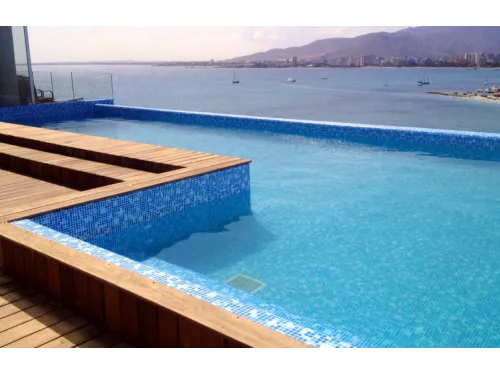 Пленка ПВХ (лайнер) (рулон 1,65*25 м.) RENOLIT ALKORPLAN 3000 1,5 мм. Bysance Blue (мозаика)