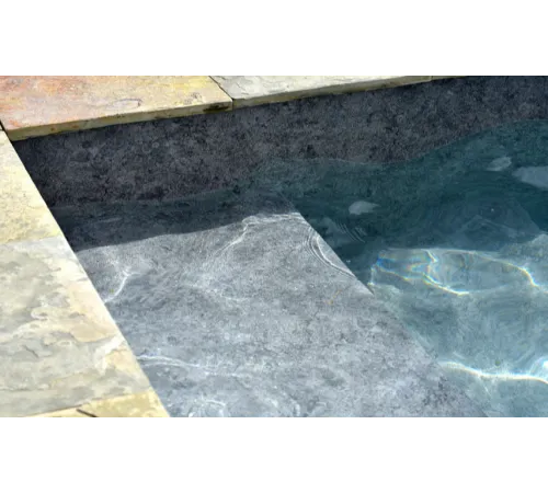 Пленка ПВХ (лайнер) (рулон 1,65*25 м.) CGT AQUASENSE BLACK SLATE 1,7 мм. (камень, рельеф)