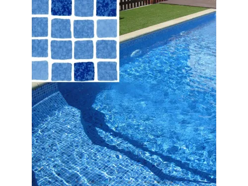 Пленка ПВХ (лайнер) (рулон 1,65*25 м.) SUPRA blue mosaic Elbtal Plastics 1,5 мм. (мозаика)