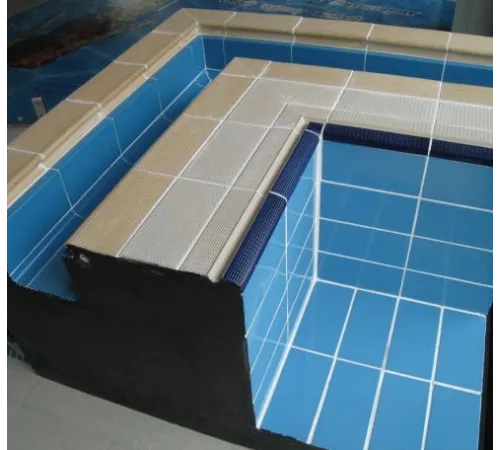 Плитка керамическая глянцевая голубая Aquaviva 240х115х9 мм.