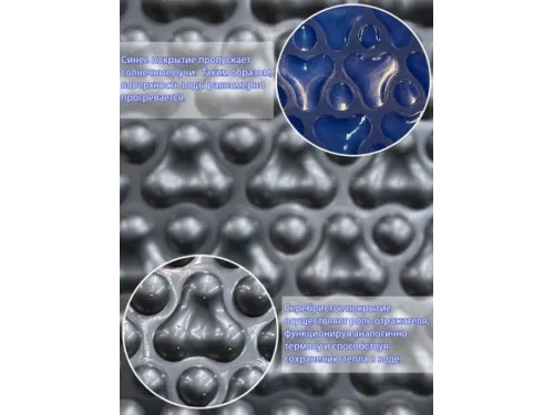 Покрывало плавающее 500 мкр голубое (тройной пузырек, бесшовное) (ш. 4,0 м.) отрезное, цена за 1 м.кв.