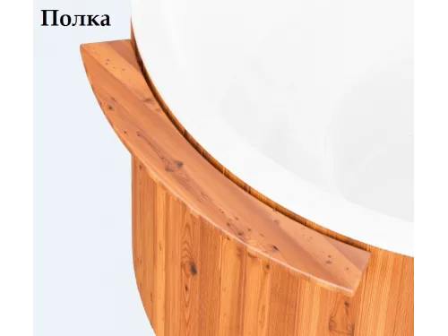 Купель композитная Polar Spa Корнер 160 с отделкой из дерева, 160*160*110 см.