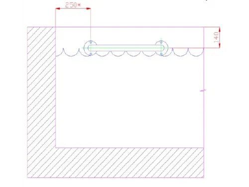 Поручень из нерж. стали 0,5 м. MP05 AISI-316