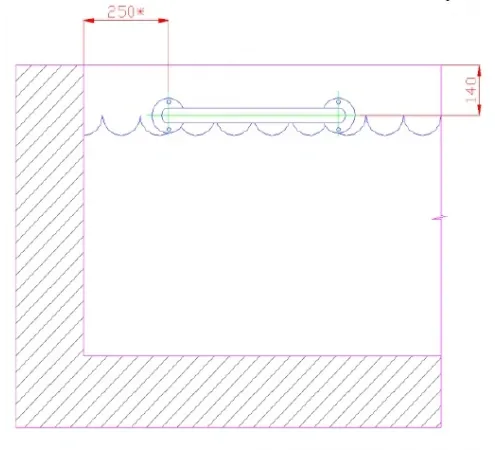 Поручень из нерж. стали 0,5 м. MP05 AISI-304