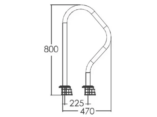Поручень из нерж. стали Emaux ARV (компл. 2 шт.)