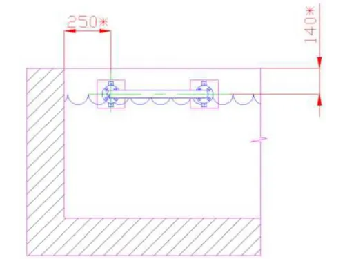 Поручень из нерж. стали 1,5 м. MP15 AISI-304 (с закладными)
