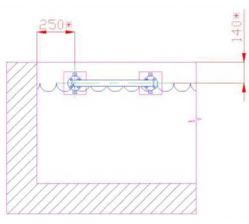 Поручень из нерж. стали 1,5 м. MP15 AISI-304 (с закладными)