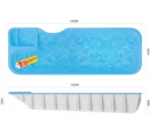 Композитный бассейн Премьер-СПА 12,0*4,4*1,5-1,8 м., Франмер