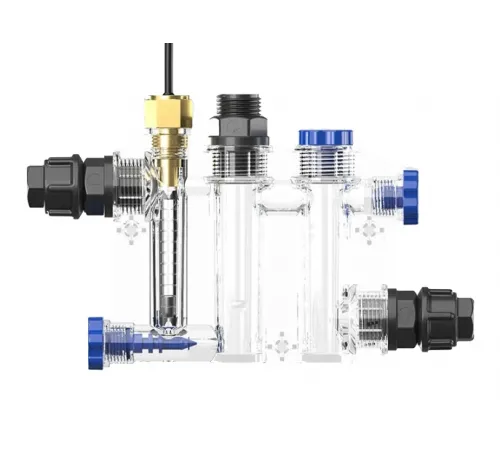 Пробоотборная ячейка с регулятором потока PRO с 1 заг. (датчиктемп.,1 держ.электрода,2 фитинга,1заг.)