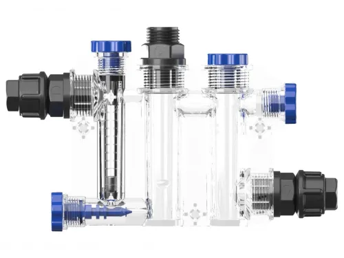 Пробоотборная ячейка с регулятором потока PRO с 2 заг. (1держ.электрода,2 фитинга,1заг.)