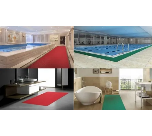 Противоскользящий ПВХ настил AquaViva (толщина 5 мм., 2,6 кг\м2, рулон 0,9х15 м) красный