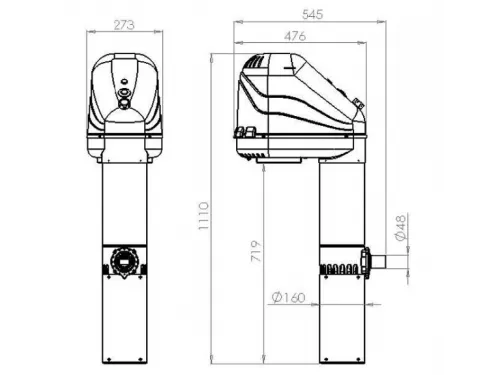 Противоток навесной (50 м3/ч, 1,5 кВт, 220B) AquaJet 50