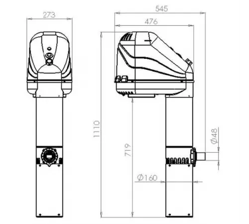 Противоток навесной (50 м3/ч, 1,5 кВт, 220B) AquaJet 50