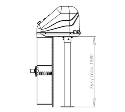 Противоток навесной (50 м3/ч, 1,5 кВт, 220B) AquaJet 50