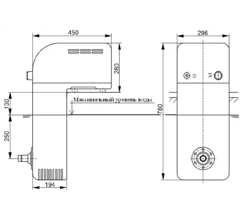 Противоток навесной (24 м3/ч  220В) Badu Jet Active