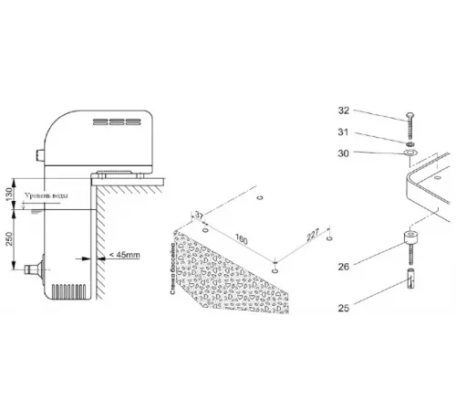 Противоток навесной (24 м3/ч  220В) Badu Jet Active