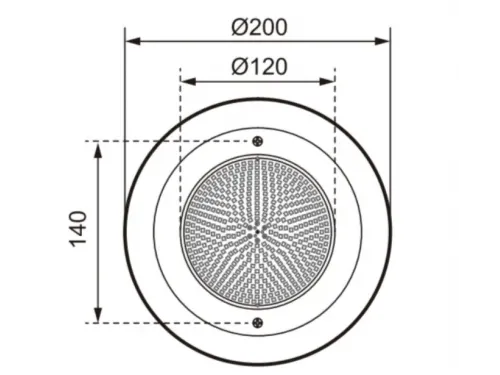 Прожектор (18 Вт/12В) Aquaviva HJ-WM-SS200FGV 252LED из нерж. стали AISI-316 светодиодный White белый