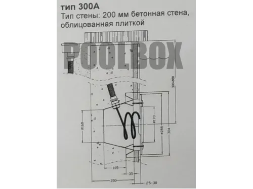 Прожектор (300Вт/12В) галогенный (плитка) Pahlen, из нерж.стали