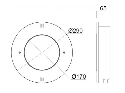 Прожектор АТ 16.09 светодиодный 30 Вт RGB (разноцветный) КОМПАКТ с пультом ДУ (универс.) из нерж. стали AISI-304