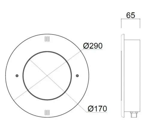 Прожектор АТ 16.10 светодиодный 30 Вт White (белый) КОМПАКТ (универс.) из нерж. стали AISI-304