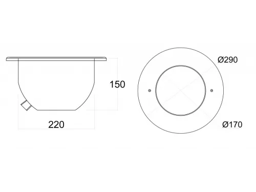 Прожектор 300 Вт галогенный (плитка), АТ 16.02, из нерж. стали AISI-304
