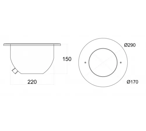 Прожектор 300 Вт галогенный (лайнер), АТ 16.01, из нерж стали AISI-304