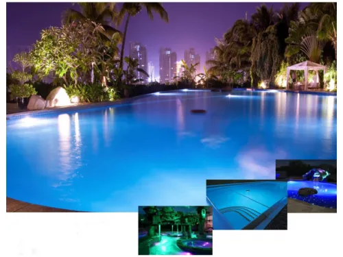 Прожектор (18 Вт) светодиодный цветной AquaViva LED029 252LED RGB ультратонкий