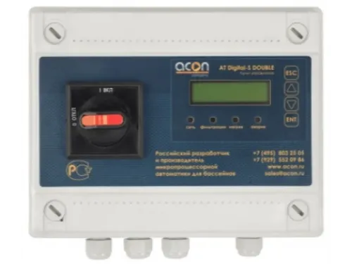 Пульт управления (380В) фильтрацией (2 насоса) и подогревом AT Digital-S DOUBLE Acon