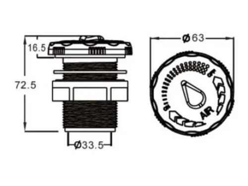 Регулятор подачи воздуха Aquaviva резьбовой EM1835