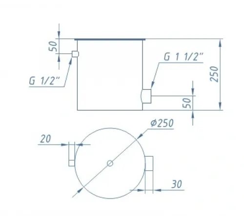 Регулятор уровня воды АТ 13.08M из нерж. стали AISI-316